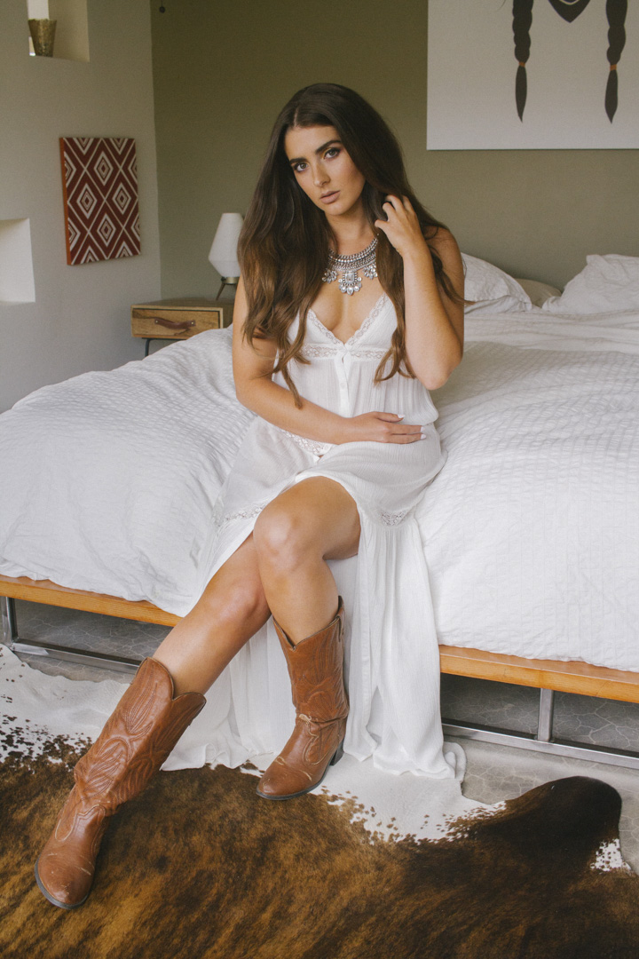 Nicole Kat Desert trip cowboy boots boho chic forever21 dress